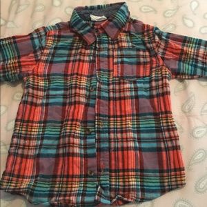 Crazy 8 Toddler boys plaid shirt